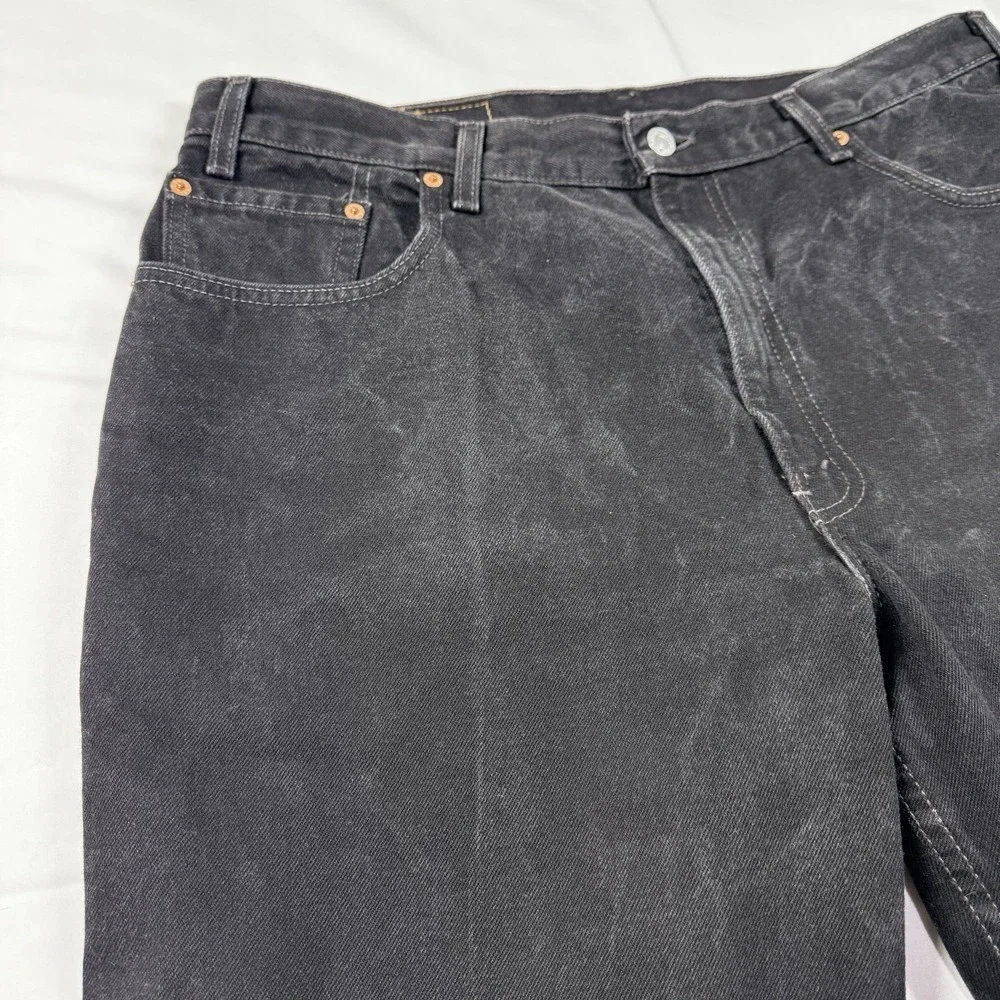 Vintage 90s Levi's 560 Loose Fit Tapered Leg Black Jeans 38x34 USA Made 1999